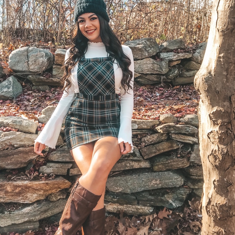 Overall smock dress